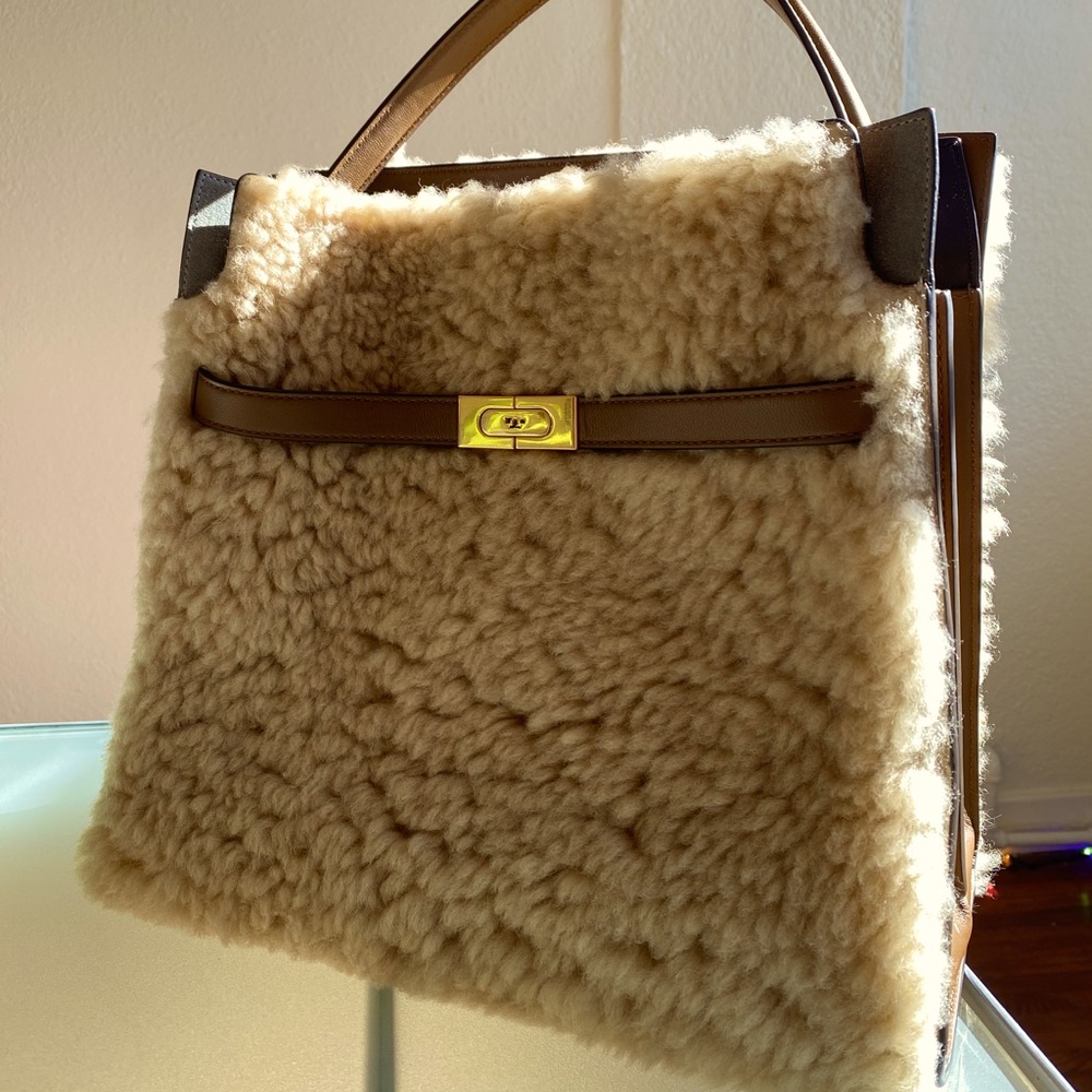 Lee Radziwill Tory Burch double tote bag. Double shearling. Basically unused. - Picture 1 of 3